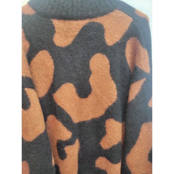 VTG I B Diffusion Colorful Abstract 3D WOOL Art Tunic Sweater Cardigan SZ M - Picture 2 of 7